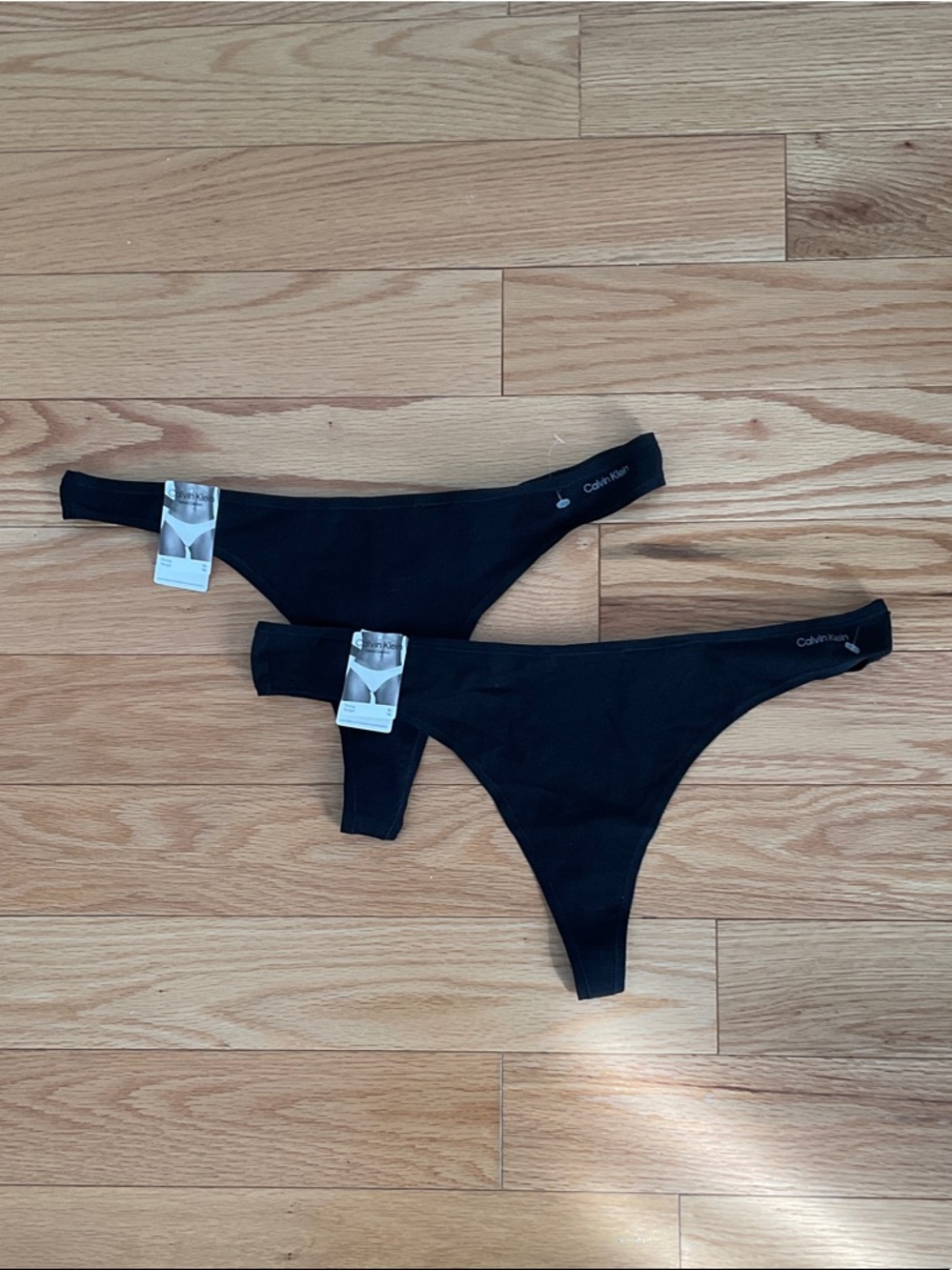 Calvin Klein Black Seamless Thongs - Pair